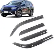 Auto Side Window Wind Deflectors Visors Rain Guard Door Visor Vent Shades Dark Black Ventvisor Compatible with CR-V 1997-2023 CRV(Compatible with CR-V 2007-2011)