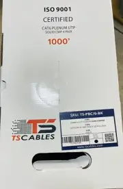 CABLE TS-PBC/6-BK PLENUM UPT SOLID CMP 4 PAIR 1000 FT