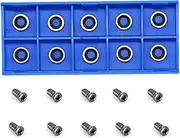 Ci5 8.9mm Round Carbide Inserts Cutters Knifes Indexable Replacement High Strength Fits For Popular DIY Woodworking Lathe Wood Turning Finisher Hollower Tools 10pcs
