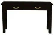 CT Tasmania Solid Timber 2 Drawer Straight Leg Sofa Table