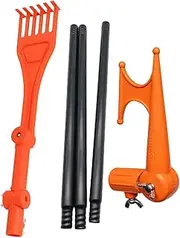 B Baosity Gutter Cleaning Tool Gutter Cleaner Mini Rake Head Portable Household with Pole Hook for Townhouses Standard Gutters Kitchen