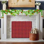 Magnet Fireplace Cover - Draft and Cold Air Blocker, Heat Loss Prevention Blanket, Flue Cover for Inside Fireplace (37" W x 24" H)