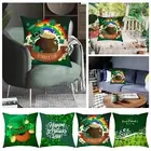 4pcs St Patricks Day Pillow Covers 18x18 Inch Linen Throw Pillowcases For For