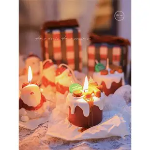 紅絲絨圣誕節新年香薰蠟燭禮物盒