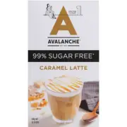 Avalanche Sugar Free Coffee - CARAMEL LATTE - 10 Sachets - NEW PACK BOXED 160g
