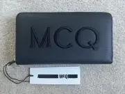 MCQ by Alexander McQueen Black Zip Around All-Leather Wallet - Brand new w/tags!