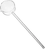 STOBAZA Glass Serving Ladle: Soup Spoon Novelty Dessert Long Handle Clear Ladle Ice Cream Stirring Sauce Gravy Serving Utensil for Coffee Tea Cake