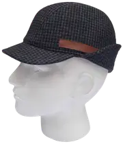 KANGOL Angle Tweed Havelock Hat - BLACK K0741LX Winter Wool Earlap MADE IN ITALY