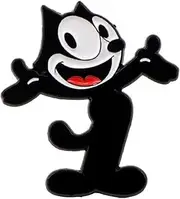 [Pinstant] Felix the Cat Classic Black White Cartoon 1.3" Enamel Pin Badge, 1.3 Inches, Enamel, enamel