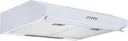 SIA STH50WH 50cm White Slimline Visor Cooker Hood Extractor Fan
