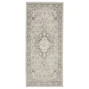VEDBÄK rug, low pile, light grey, 80x180 cm