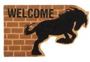 Coir Door Mat Shaped Welcome Fresian