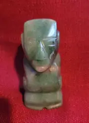 Green Jadeite Amulet Good Fortune Love Good Health African Hand Carved