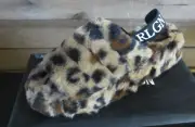 TRUE RELIGION FLUFFY CHEETAH SLIDES - MEDIUM/LARGE