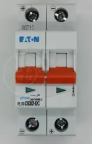 1pcs EATON Miniature Circuit Breaker MCB PL10-C63/2-DC