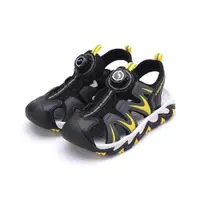在飛比找ETMall東森購物網優惠-GOODYEAR 護趾旋轉鞋扣運動涼鞋 黑黃 GAKS489