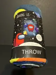 Among Us Crewmates Soft Kids Gaming Blanket Throw, 46" X 60" New