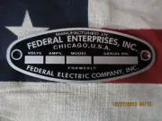 Federal Enterprise Replacement Badge Model 18 Solar Ray & 19 Propello Ray