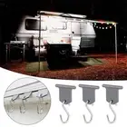 S Hook Rack W/ Holes RV Tent Hangers Light Hangers 8Pcs For Caravan Camper
