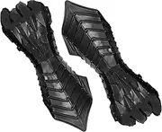 Nagina International Nazgul Fantasy Steel Gauntlets | Lord Ringwraiths Antique Black Finish Medieval Crusader Armor Gloves | Cosplay & Halloween Unisex Adult, Black