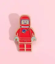 Lego Man - Astronaut Enamel Pin. Australian Stock free Au shipping