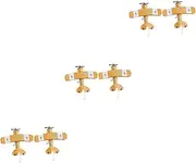 Cabilock 3sets Aircraft Model Small Retro Iron Art Plane Ornament Unique Home Showcase Decor 2pcs*3