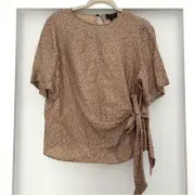 NEW Ted Baker London Robbiee leopard print blouse top 4