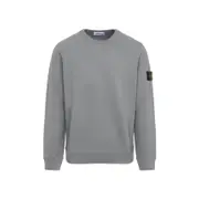 [Stone Island] Stone Island-Cement Grey Cotton Sweatshirt-Uomo M STAND