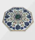 12" Marble Coffee Table Top Lapis Lazuli Stone Inlay pietra dura side Table