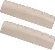 JunZheHub High-Quality 6-String Brass Nut for Electric Guitar - Shiny Gold, 2pcs 44mm