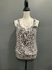 NWT WHITE HOUSE BLACK MARKET LEOPARD PRINT SLEEVELESS TOP