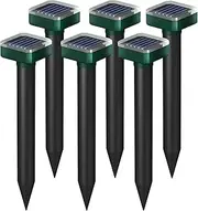 Snake Repellent for Yard,4 PCS Snake Repellent,Snake Repellent for Yard Powerful,Snake Away Repellent for Outdoors,Snake Repellent Pet Safe,Solar Powered,Sonic,Electronic and Waterproof