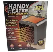 New Handy Heater Pure Warmth Ceramic Space Heater 1200 Watts/w LED Night Light