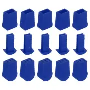 25Pcs Plastic Flat Bell End Stoppers, Cord Ends Lock with Lid, Dark Blue