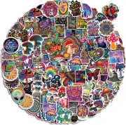 Lot 200PCS Stoner Psychedelic Stickers,Trippy Hippie Decal, Vinyl Waterproof