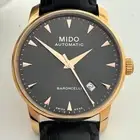 Mido Baroncelli M8600.3.13.4 Auto Date Display Back View Black Leather Belt