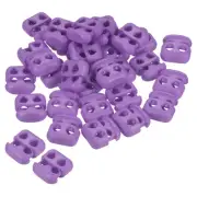 Cord Locks, 30 Pack Oval Spring Toggle Stopper, Light Violet