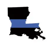 Louisiana State Shaped The Thin Blue Line Sticker