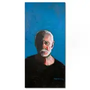 Milton Berwin (1925-2023) Original Painting on Canvas (25" x 12") Hand Signed
