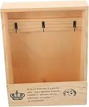 Angoily Rustic Wooden Key Storage Box Wall Mounted Key Holder with Artistic Design for Entryway Organization for Home Office and Nursery Decor