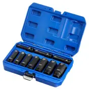 Draper Metric Deep Impact Socket Set 1/2"D 10 Piece 10-27mm 83096