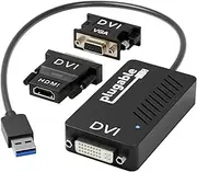 Plugable USB 3.0 to DVI/VGA/HDMI Video Graphics Adapter for Multiple Monitors up to 2048x1152 Supports Windows 11, 10, 8.1, 7, XP, and Mac 10.14+