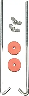 WOODS Road Power 966-10 General Motors J Hook Battery Hold down bolts, 2-Pack, Chrome, 10-Inch