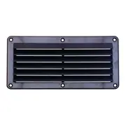 BLA 260x125mm Black Plastic Rectangular Louvre Vent