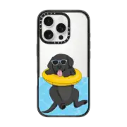 iPhone 16 Pro Impact Case Swimming Black Labrador