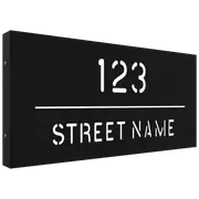 ProtectorAl 580 x 280mm Black Aluminium Cut Through Custom House Box Sign