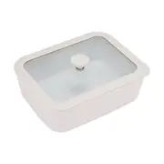 1.1L Porcelain Container with Glass Lid