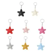 Colorful Star Keychain Pendant Five-Pointed Star Keyring Bag Charm Fashion