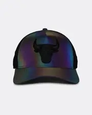 [New Era] New Era Chicago Bulls 'Iridescent' 9forty A-frame Trucker Snapback Iridescent - Size ONE ONE Iridescent