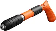 Mini Nail Gun Cordless Concrete Air Nailer Gun Portable Woodworking and Decoration Integrated Pneumatic Nail Gun,4-Speed Adjustment Cement Wall Nailer,Orange/Black (Bare Gun)